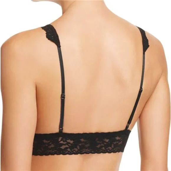 Hanky Panky Suprima Cotton Padded Lace Bralette in Black $68 NWT - Picture 2 of 4